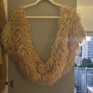 Faux Fur Tan Scarf